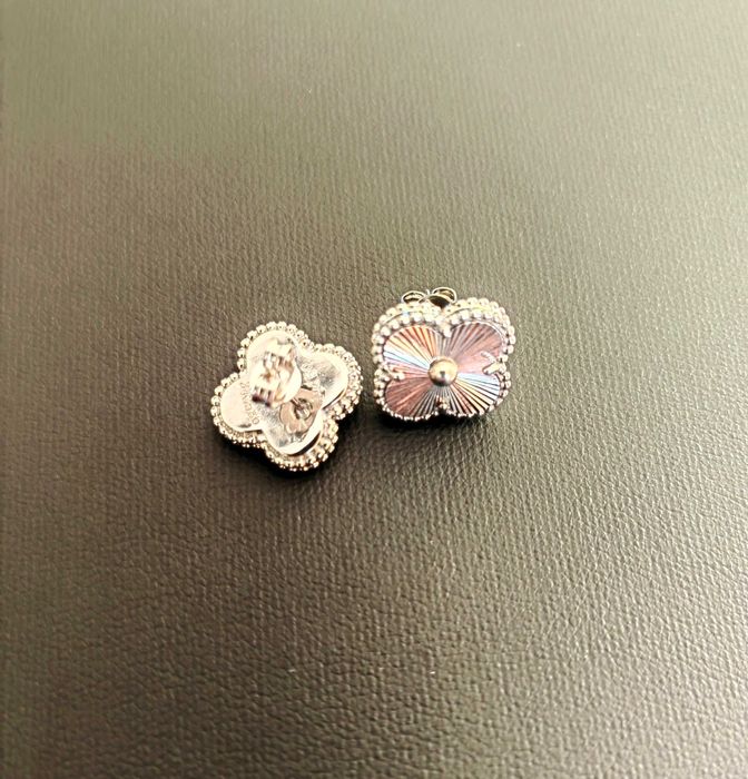 Сребърни дамски обеци Van Cleef & Arpels VCA Vintage Alhambra earrings
