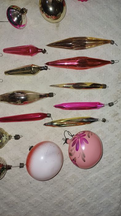 Елочные ёлочные игрушки СССР из стекла стекляная подвесная