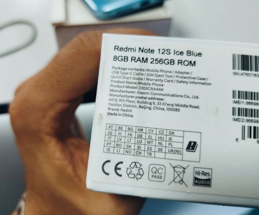 Redmi note 12s 8/256