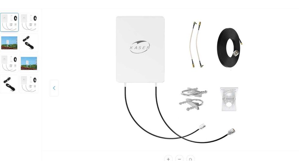 Antena 5G Kaser, K5GPB14V4, Monobanda, 10-15 dBi, 3300-3800 MHz, set complet cu accesorii