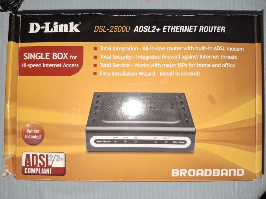 Продаётся роутер D-Link DSL-2500U (ADSL2+ Ethernet Router)