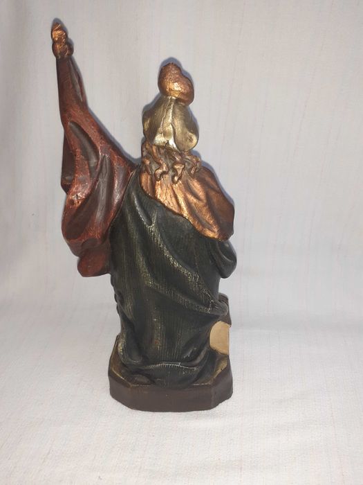 statueta lemn Sfantul Florian 34 cm
