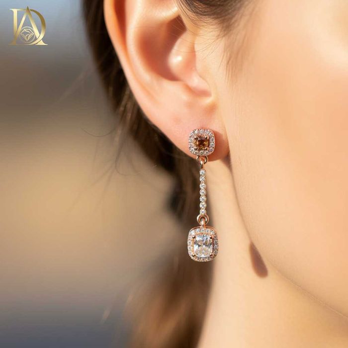 Нови Златни Обеци с 1.53кт Естествени Диаманти