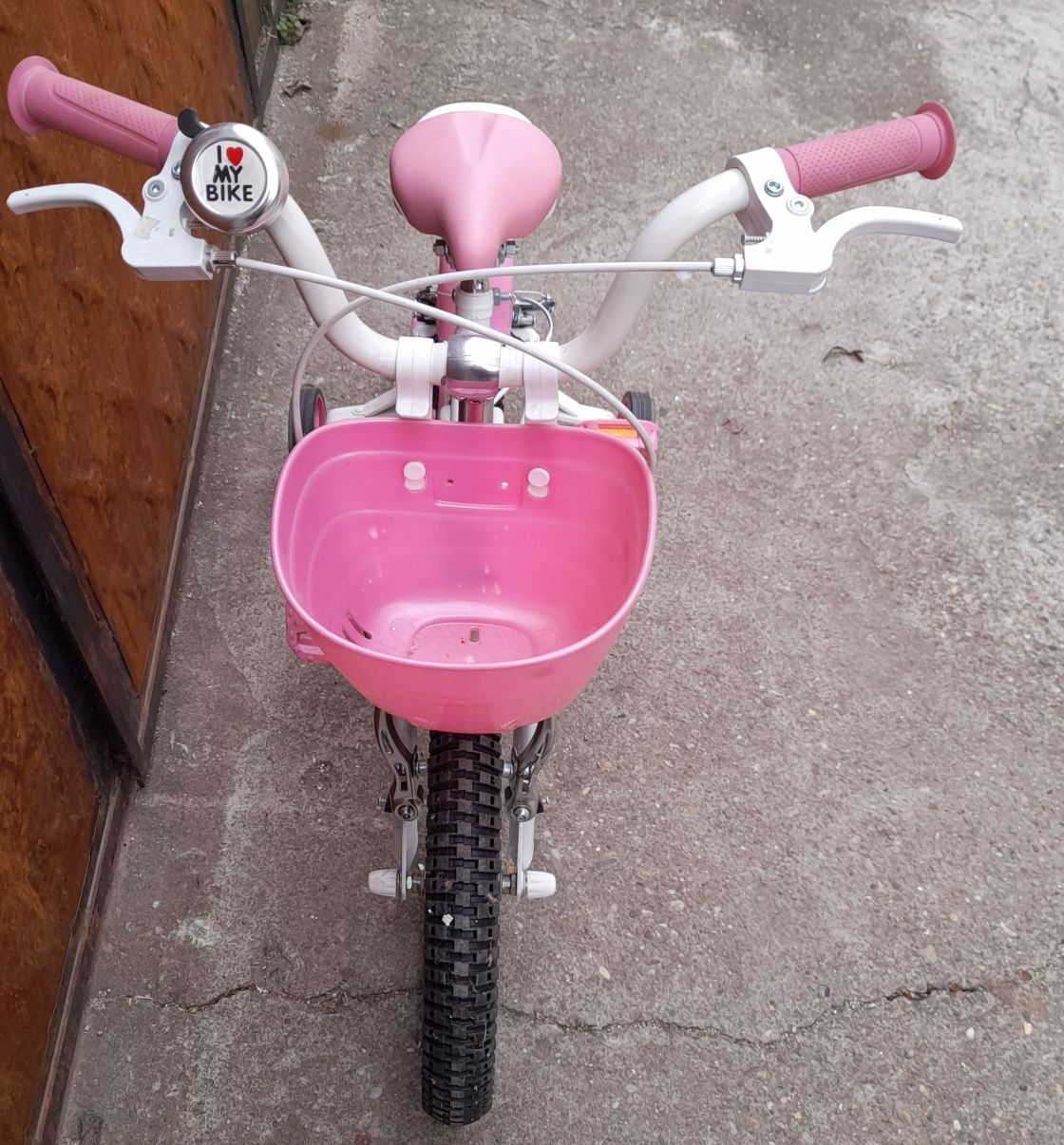Детски велосипед със светеща метална рамка 12" Moni, 1290, розов, 3 го ...