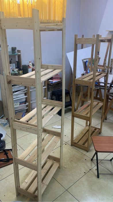 Деревянный стеллаж б/у