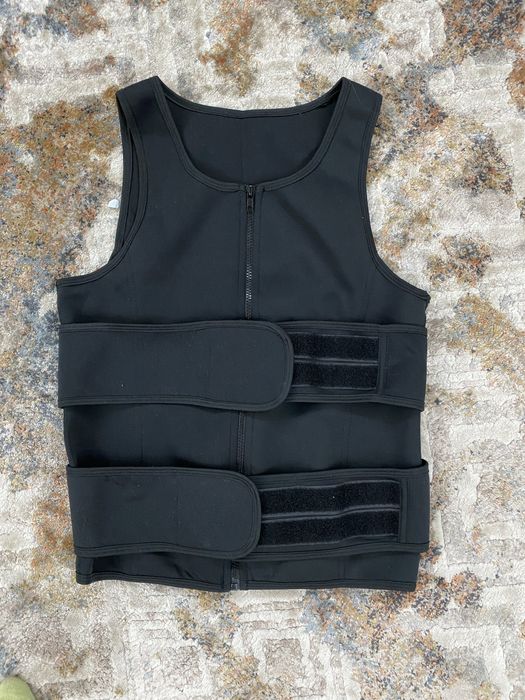 Мужской утягивающий жилет для сауны с молнией