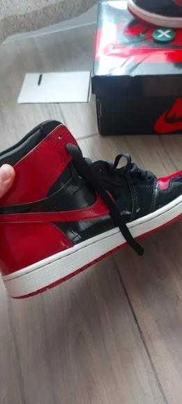 Jordan 1 high patent bred full box
