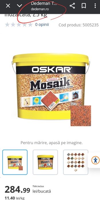 Vând 20  găleți mozaic + amorsă