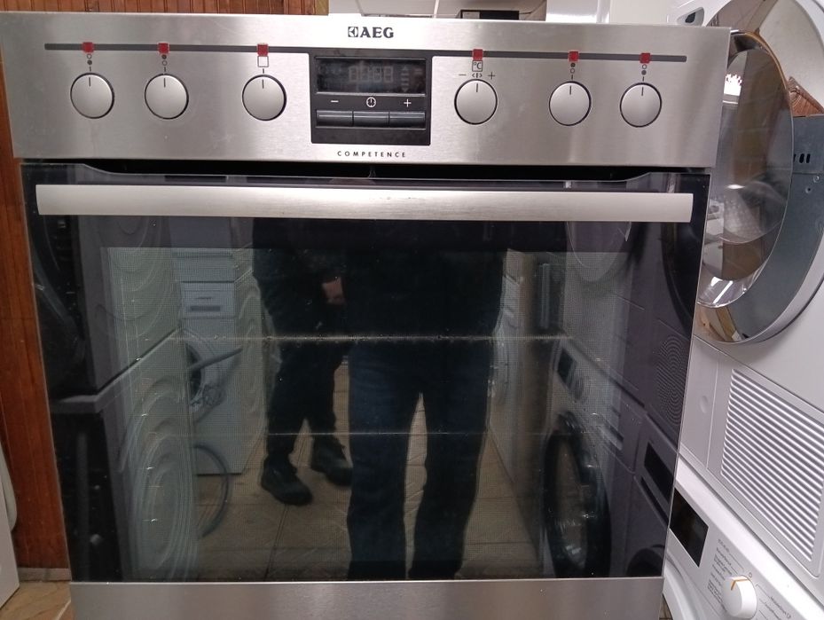 Иноксова печка за вграждане с керамичен плот АЕГ Aeg 2 години гаранция