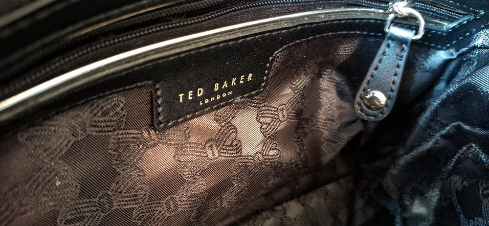 Черна кожена чанта Ted Baker