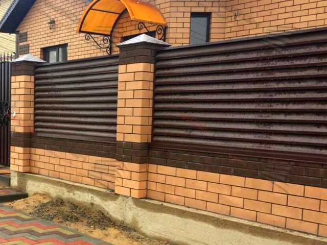 Забор жалюзи горизонтальный