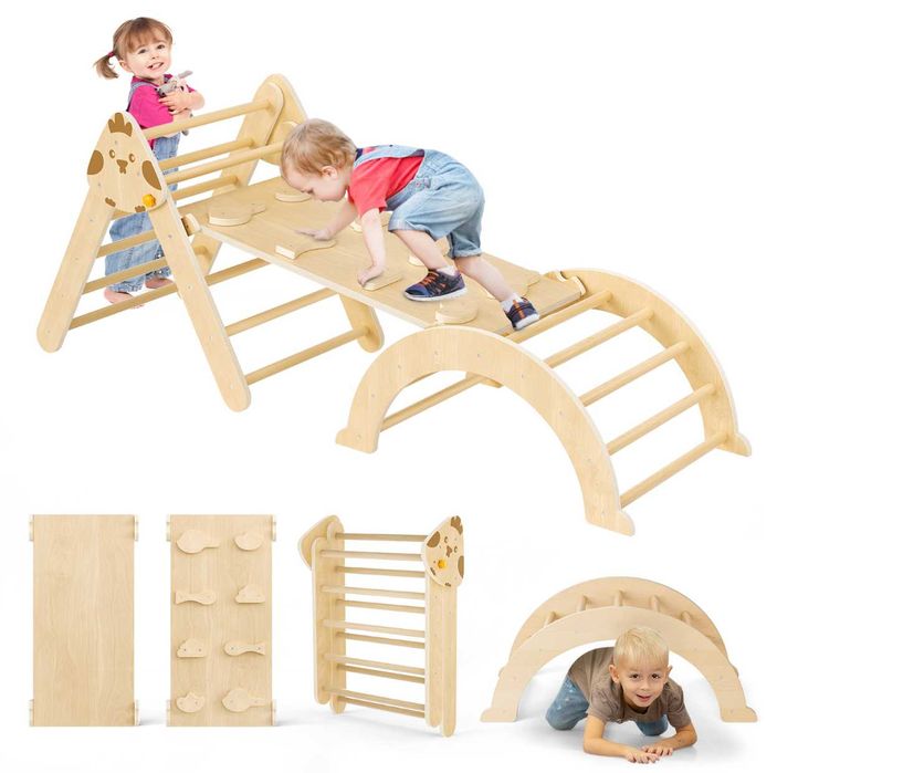 Монтесори комплект за катерене 7в1 - Триъгълник на Пиклер, арка, рампа