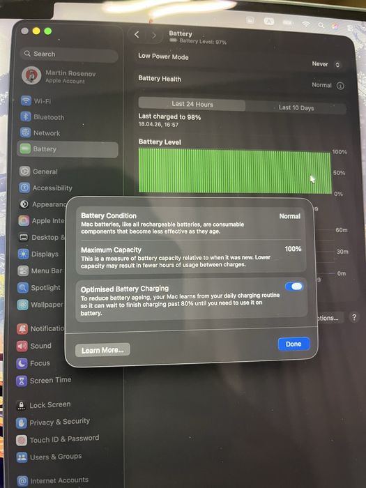 MacBook Pro 14 M3Pro 18RAM 512gb  100%Battery health, УДЪЛЖЕНА ГАРАНЦИЯ