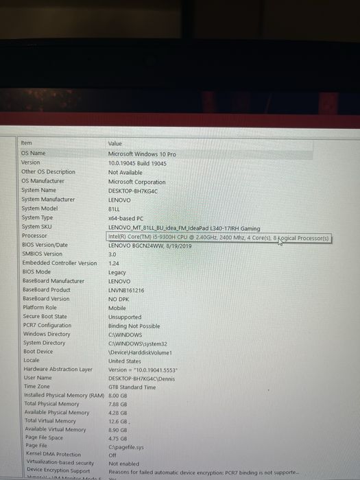 Laptop Lenovo Gaming