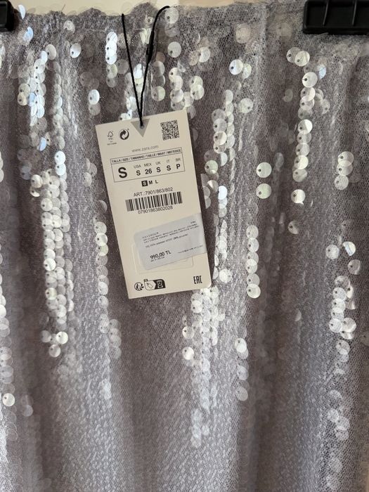 Пола с пайети Zara, Mango