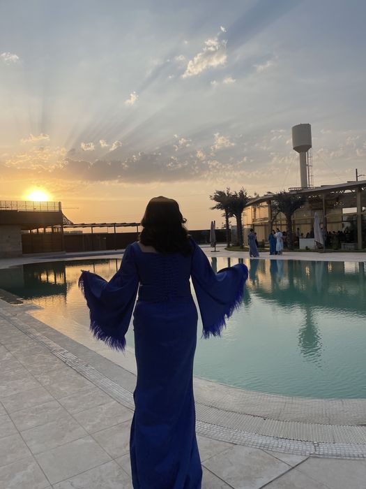 Платье электро синий цвет