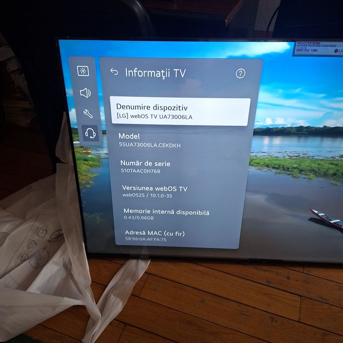 Tv led smart  hinsese 140cm 4k  wifi  internet