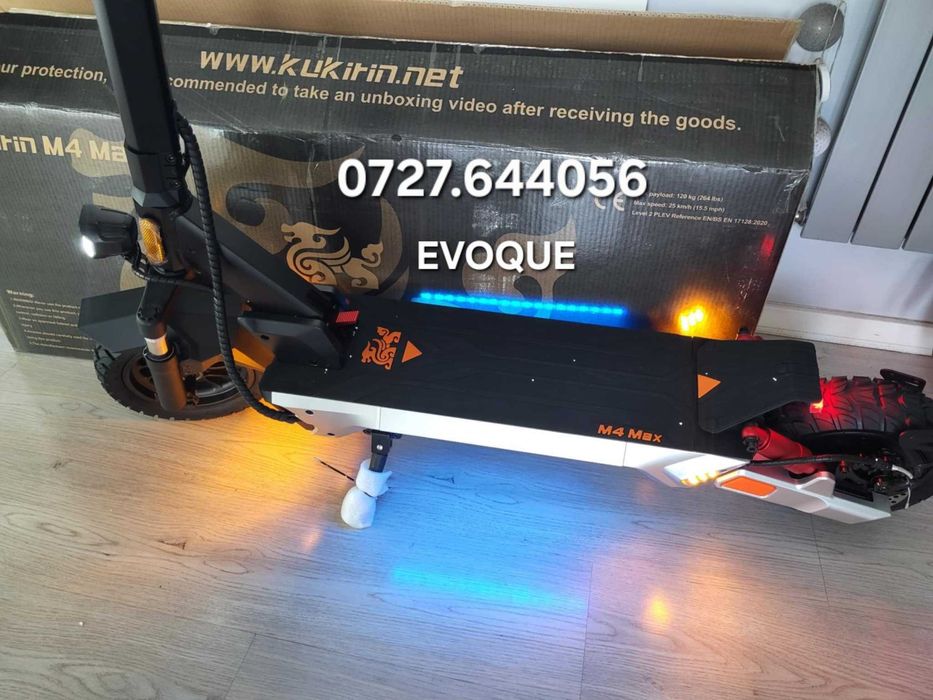 Trotineta electrica kukirin M4 MAX 53 KM/ora roti 10" NOUA 2026 18.2Ah