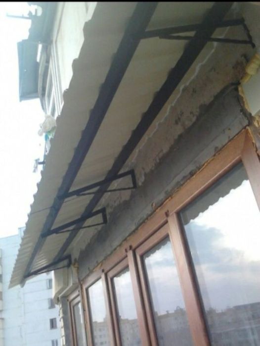 Козырьки навесы бельевые ролики