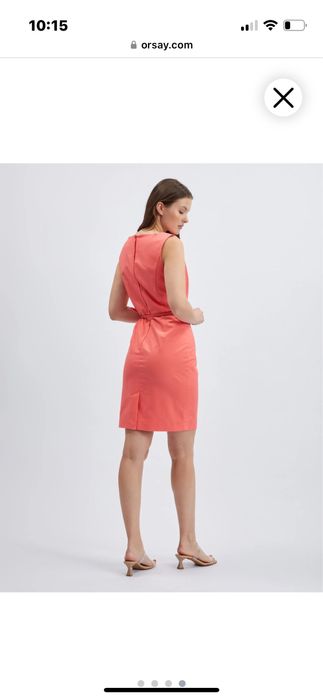 Коралова дамска рокля по тялото ORSAY