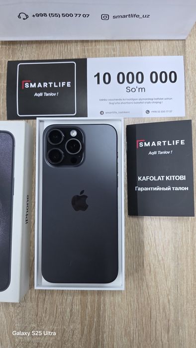 iPhone 15 Pro Max 256GB Qora Titan