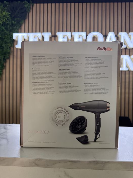 Babyliss Air Pro 2200 Iconic Friss-control Nou Desigilat