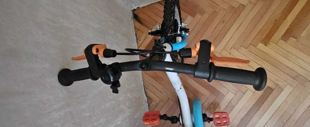 Детски велосипед BTWIN 100 Arctic (14 инча) + помощни колела (3-5 г.)