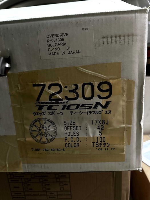 Джанти WedsSport TC105N 17x8.0 5x100 TS T