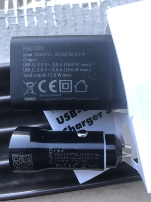 Fast Charger USB-C Комплект LogiLink за зареждане за кола и стена