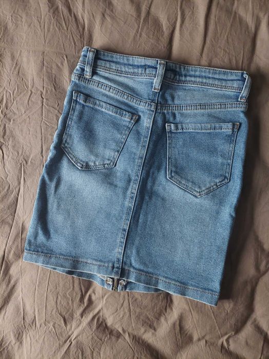 Дънкова пола с цип