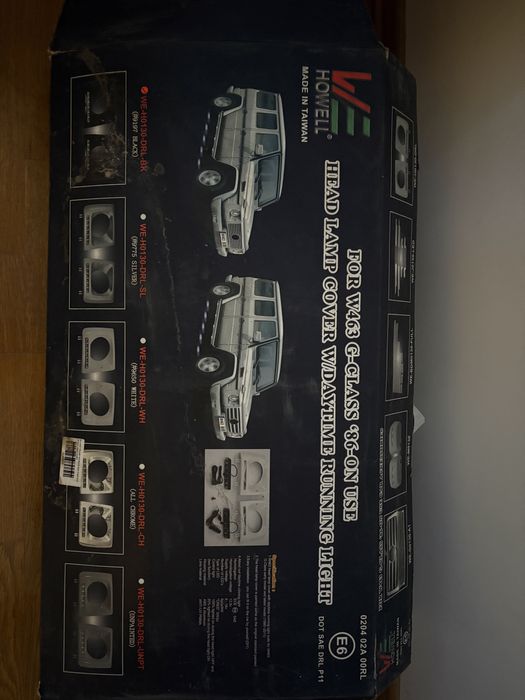 Комплект для G-класс W463: рамки фар с DRL+решетки