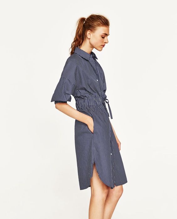 ZARA рокля с ластична талия