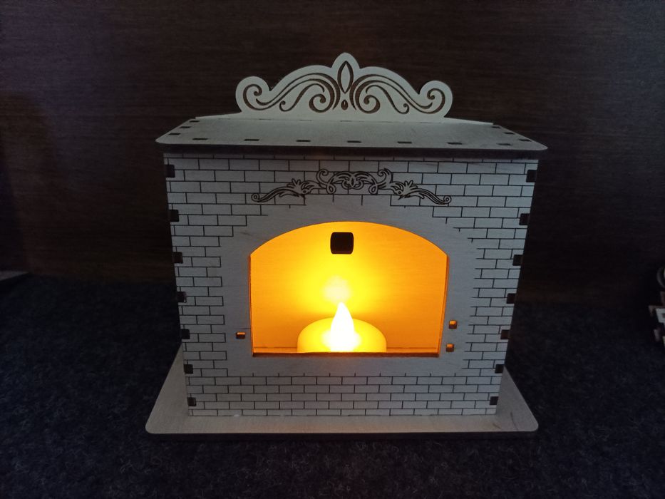 Декоративна камина за изкуствени чаени свещи