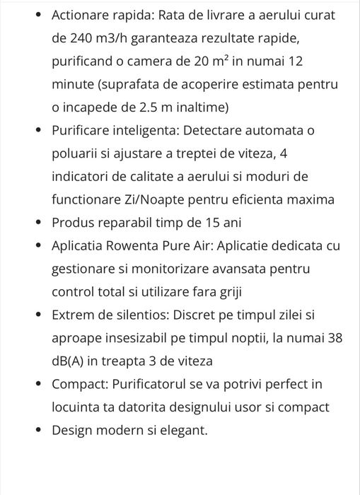 Purificator Rowenta Pure Air City NOU SIGILAT