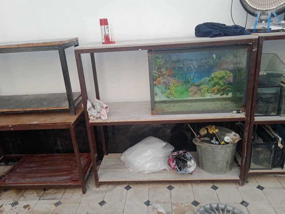 Бу аквариумы,и стелажи