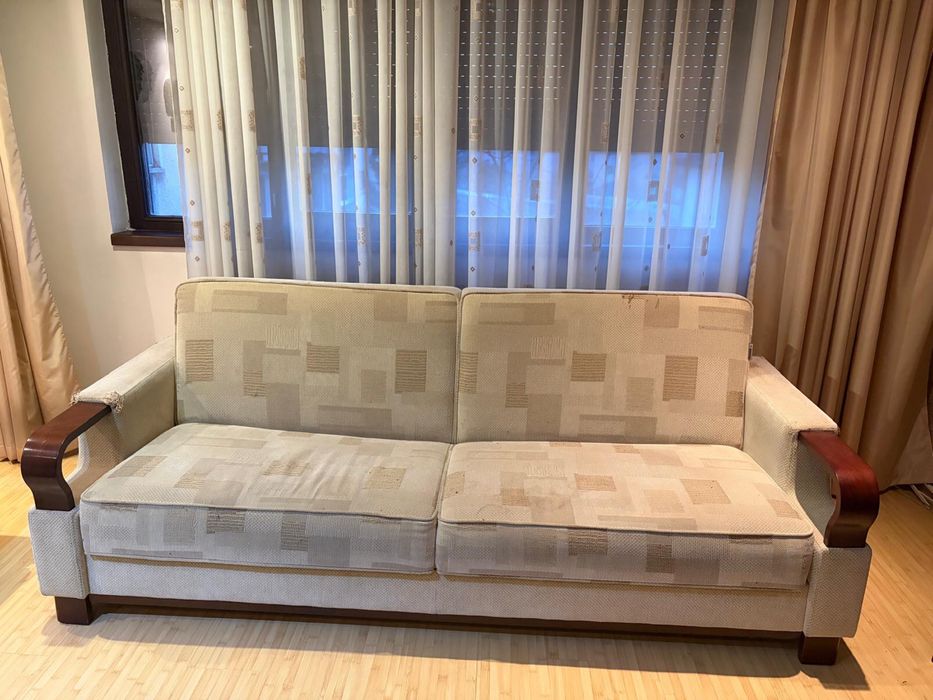 Set de canapea extensibila si 2 fotolii