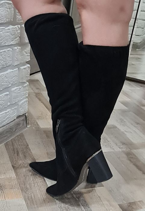 Сапоги-чулки черные"TAMARIS"