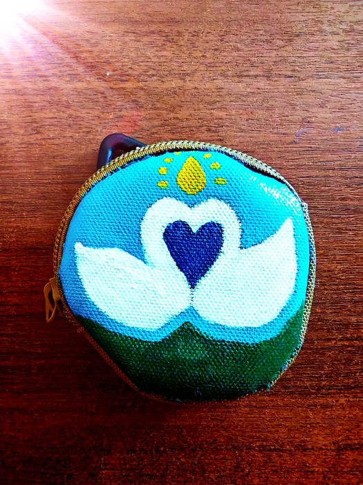 Мини кошелек "Лебеди"