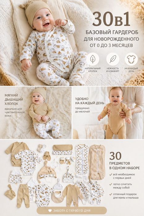АКЦИЯ!!! Одежда для новорожденных