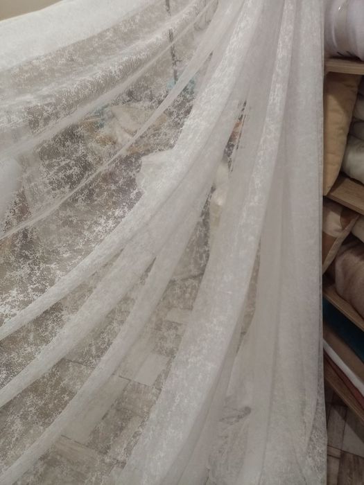 Плат за пердета - банбук , пръскан лен от мсмпердета.бг