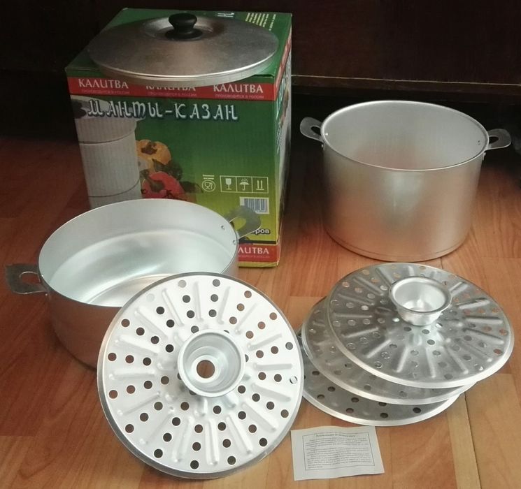 Доставка. Манты казан, мантышница 6 литр, мантоварка