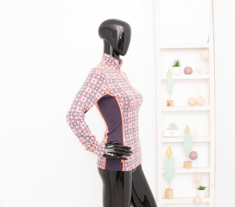 Kari Traa дамска мерино блуза с цип термо бельо 100% мериносна вълна S