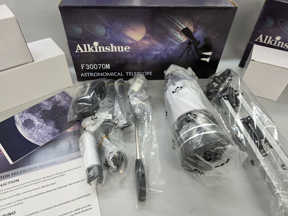 Астрономически Телескоп Alkinshue 70х400mm, Адаптер за Телефон, Статив