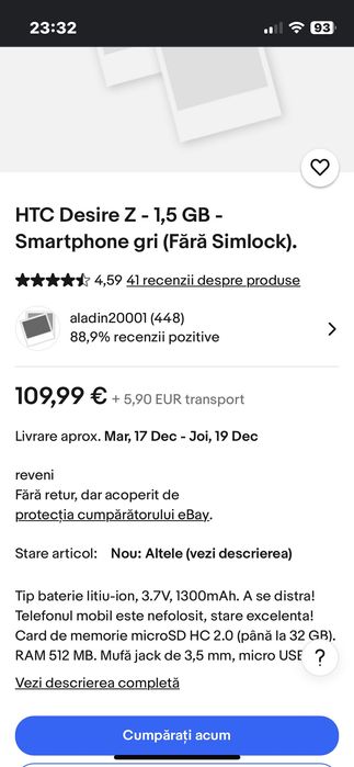 HTC Desire Z colecție