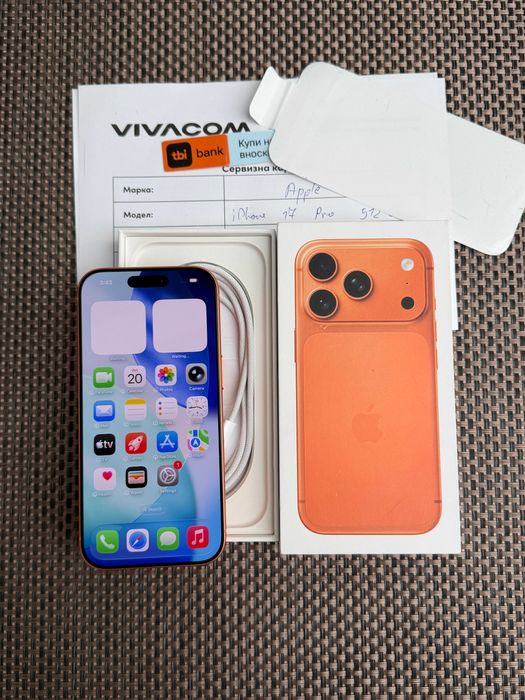 НОВ! 512gb! 24мес гар! iPhone 17 Pro Лизинг от 49€ /мес Cosmic orange
