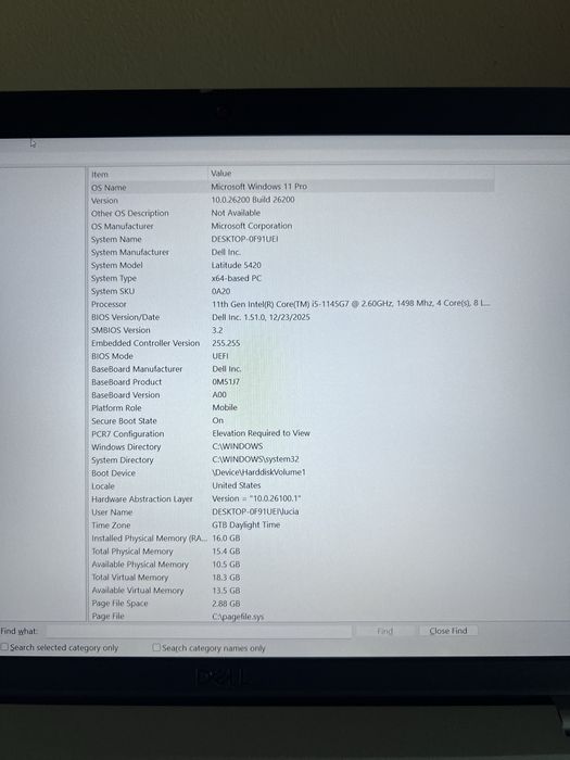 Laptop Dell Latitude 5420 i5/16gb Ram/ SSD 256 + docking station