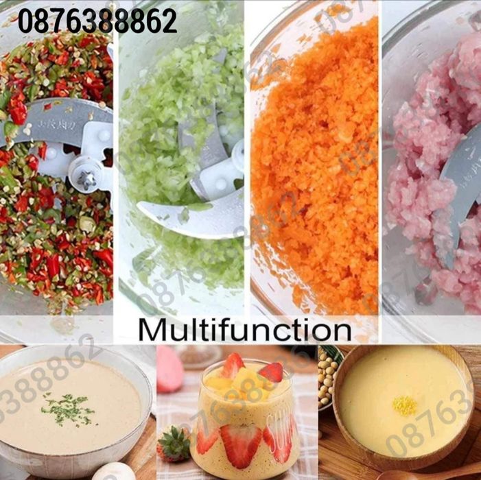 Професионален Електрически Чопър Месомелачка 5L. 2000W