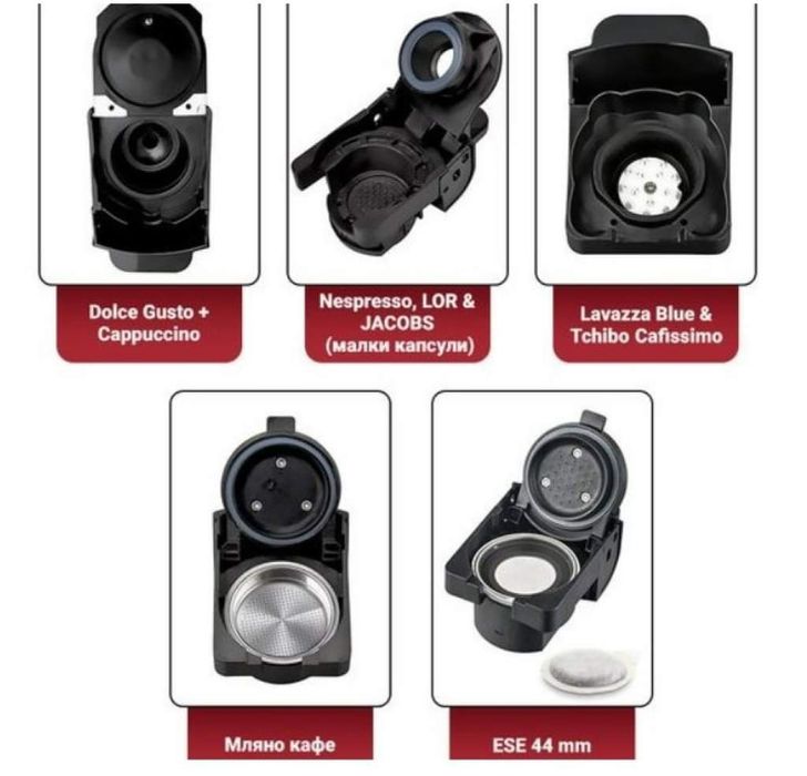 Кафемашина 8in1 Rosberg/Voltz Premium Инокс , 19 бара/ 1450W