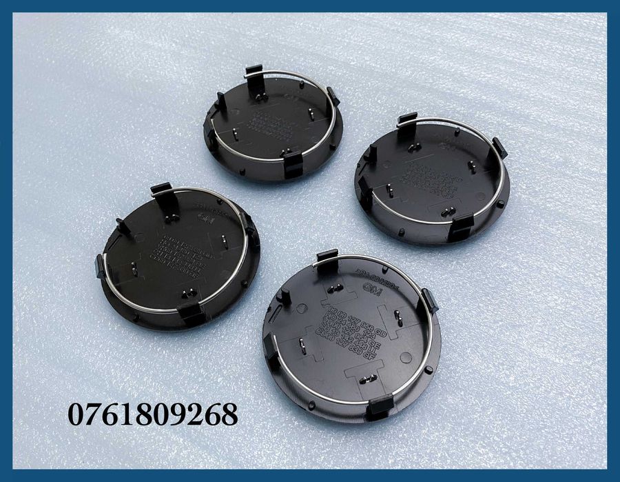 Set 4 capace negre 64mm jante aliaj Opel