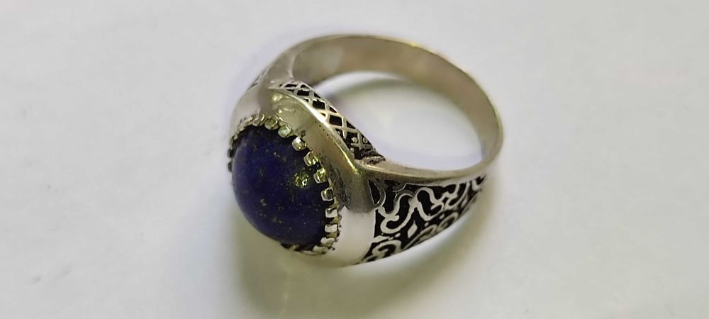 Кольцо серебряное с камнем ЛАЗУРИТ афганский